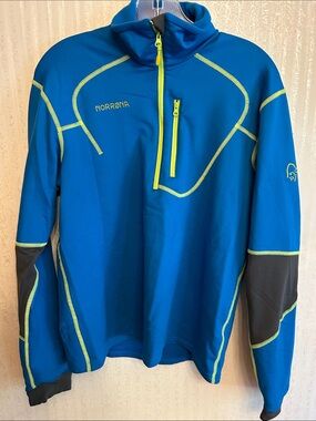 Norrøna Men’s Blue Half-Zip Performance Jacket S